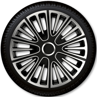Poklice na kola Racing4 Motion Silver Black